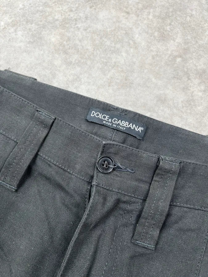 SS2003 Dolce & Gabbana Black Bondage Buckle Pants aBRXYHP 7