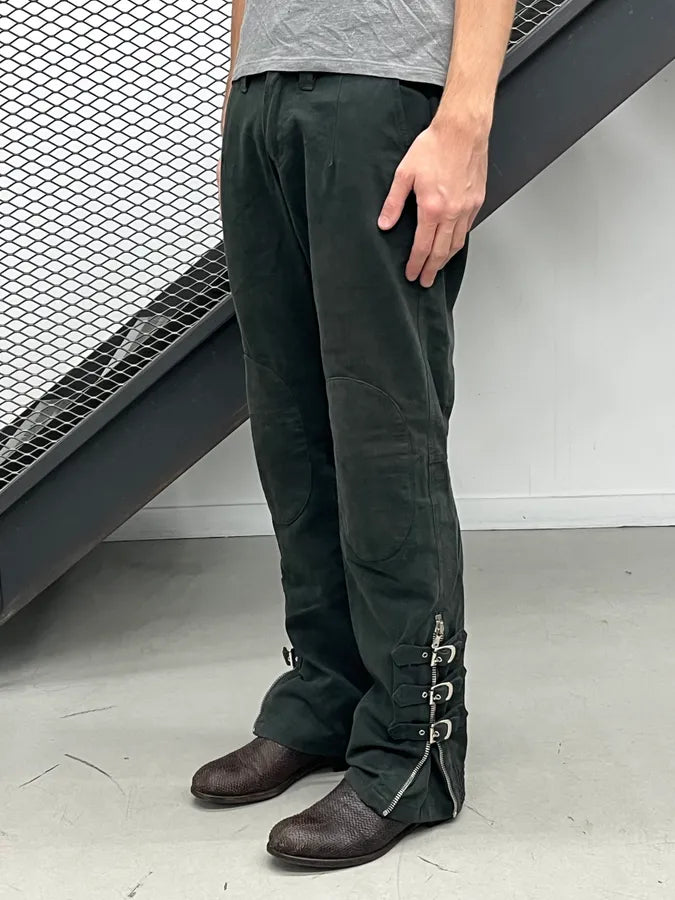 SS2003 Dolce & Gabbana Black Bondage Buckle Pants aBRXYHP 2