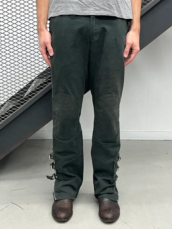 SS2003 Dolce & Gabbana Black Bondage Buckle Pants aBRXYHP 1