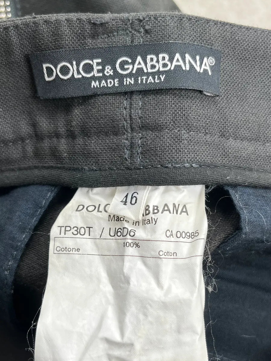 SS2003 Dolce & Gabbana Black Bondage Buckle Pants aBRXYHP 9