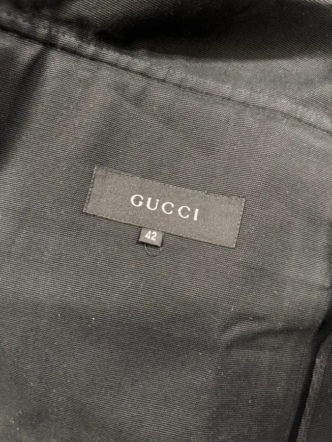 2003 Gucci Black Multi Pockets Belted Long Jacket eBUIpQd 8