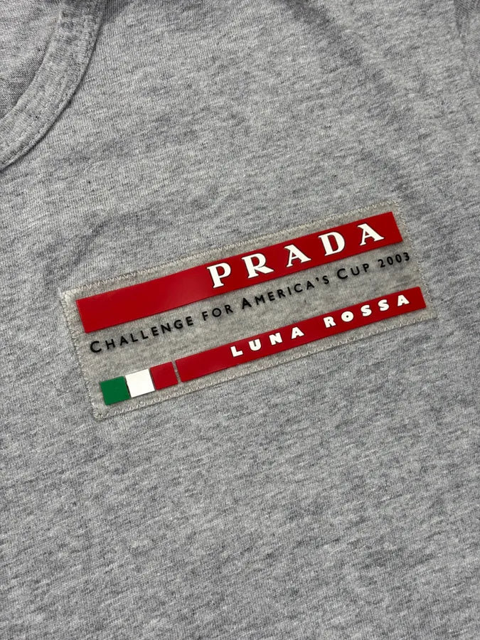 SS2003 Prada Grey Luna Rosa Americas Cup Patch T-Shirt buwcrCv 7