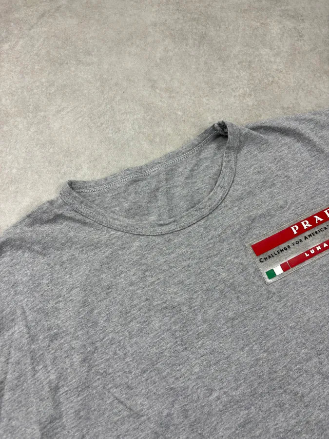 SS2003 Prada Grey Luna Rosa Americas Cup Patch T-Shirt buwcrCv 4