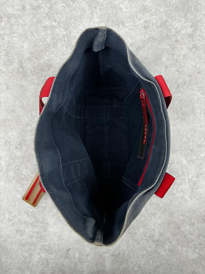 2003 Prada Luna Rossa Challenge Navy & Red Bag rHbLXSM 6