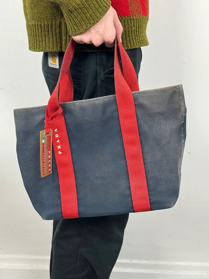 2003 Prada Luna Rossa Challenge Navy & Red Bag rHbLXSM 1