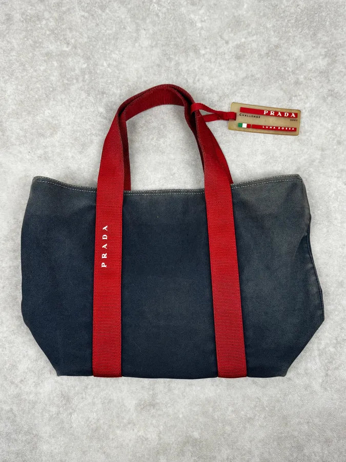 2003 Prada Luna Rossa Challenge Navy & Red Bag rHbLXSM 0