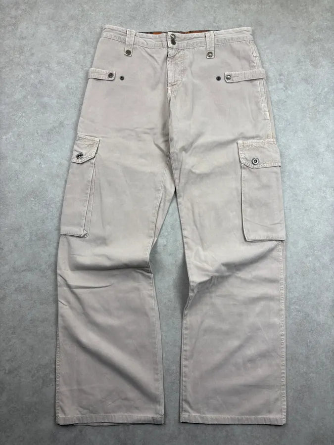 AW2004 Dolce & Gabbana Beige Utility Cargo Pants QVCAUtz 1