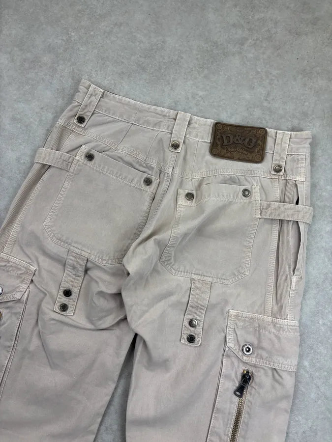 AW2004 Dolce & Gabbana Beige Utility Cargo Pants QVCAUtz 6