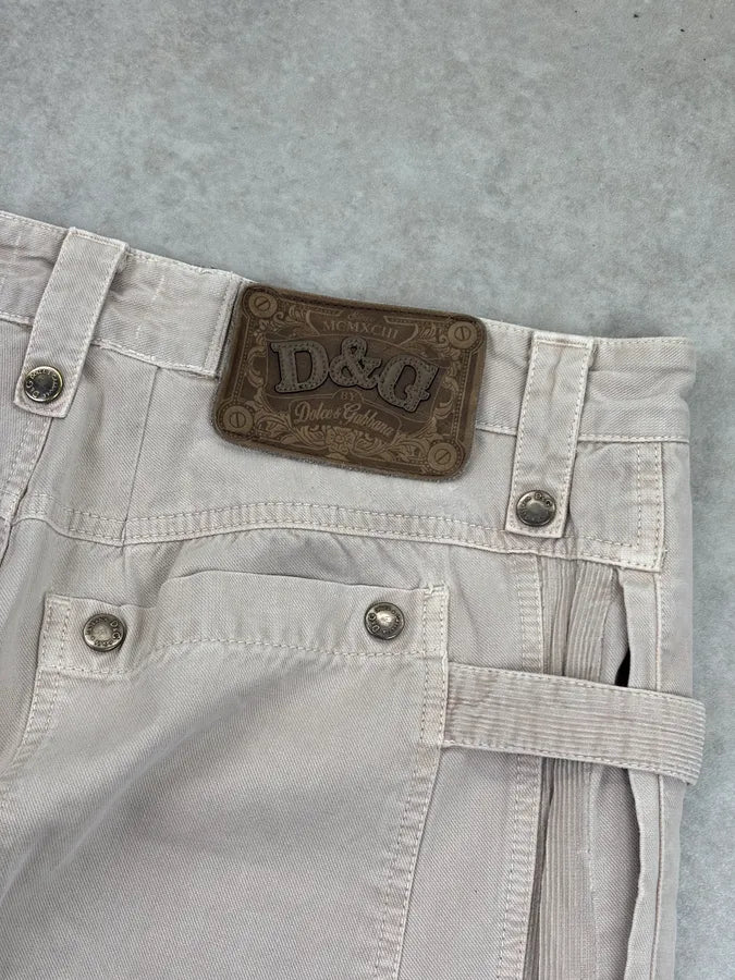 AW2004 Dolce & Gabbana Beige Utility Cargo Pants QVCAUtz 11