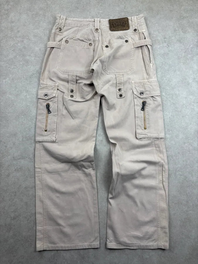 AW2004 Dolce & Gabbana Beige Utility Cargo Pants QVCAUtz 0