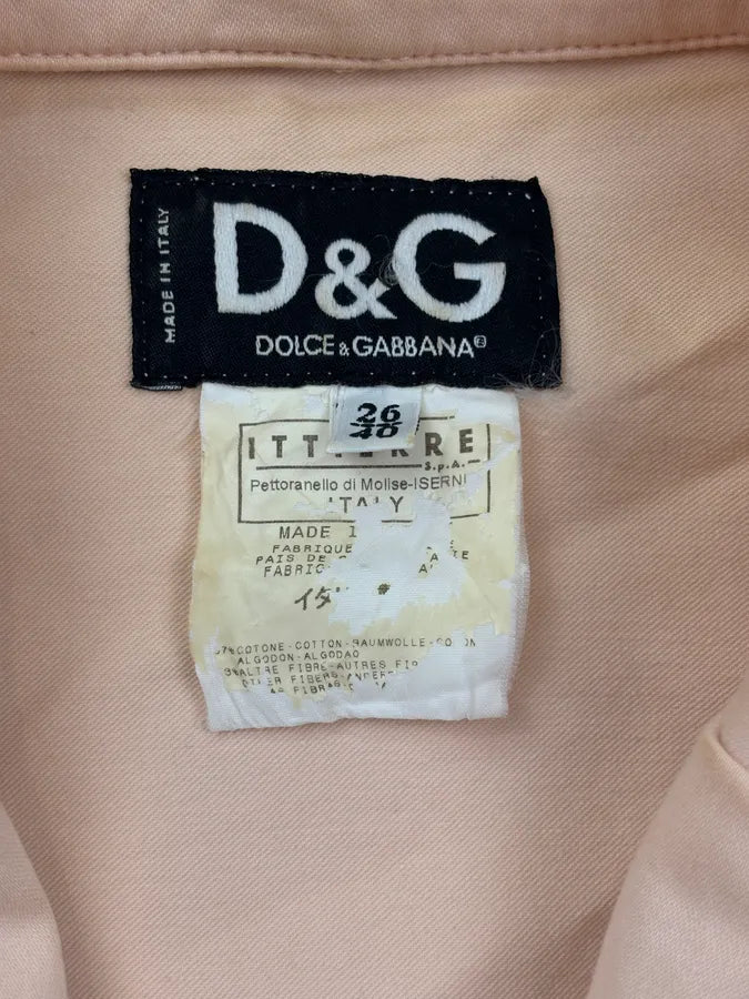 SS2004 Dolce & Gabbana Faded Pink Studded Denim Jacket HcQjHNy 10