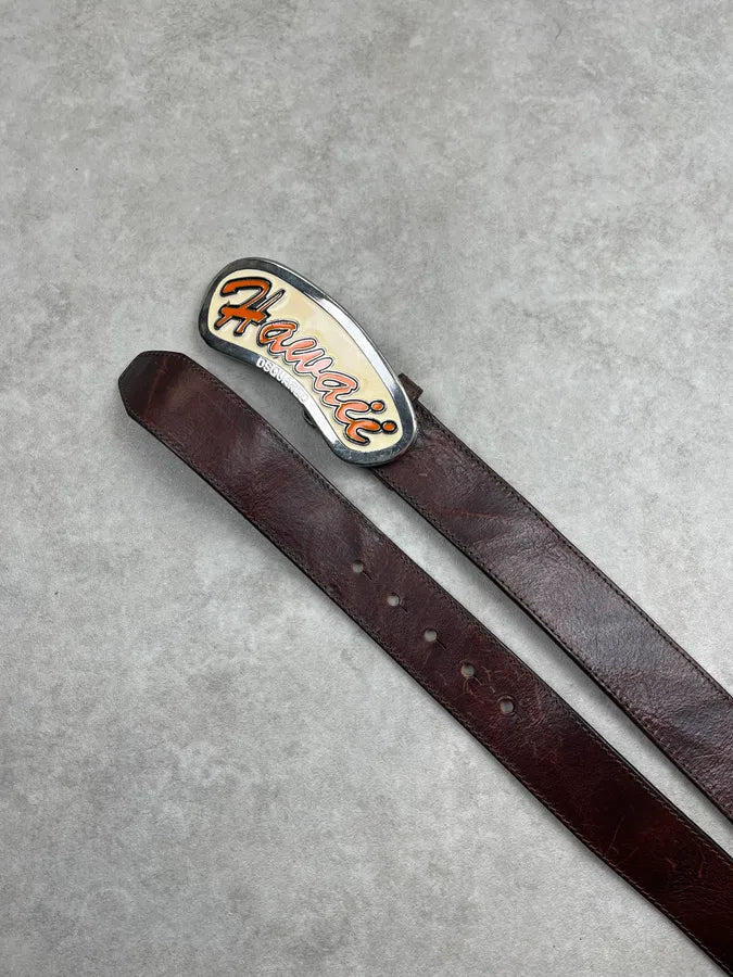 SS2005 Dsquared2 Brown Leather Hawaï Belt BHLIpCq 4