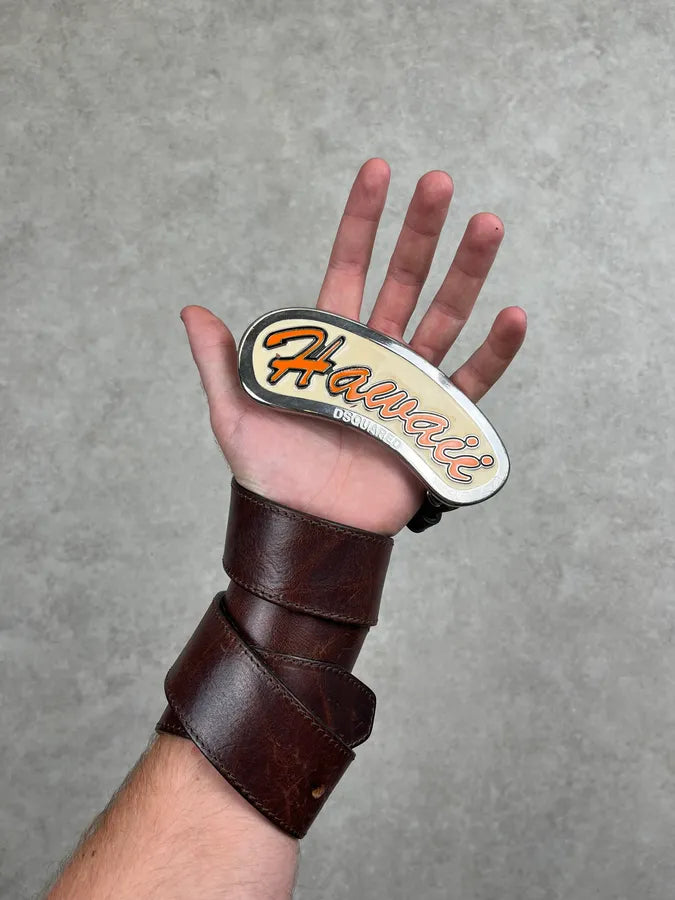 SS2005 Dsquared2 Brown Leather Hawaï Belt BHLIpCq 2