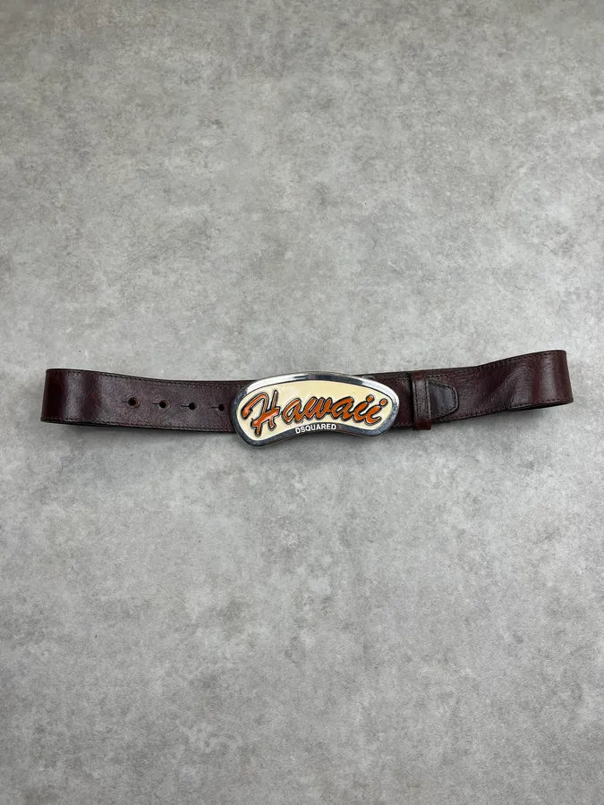 SS2005 Dsquared2 Brown Leather Hawaï Belt BHLIpCq 3