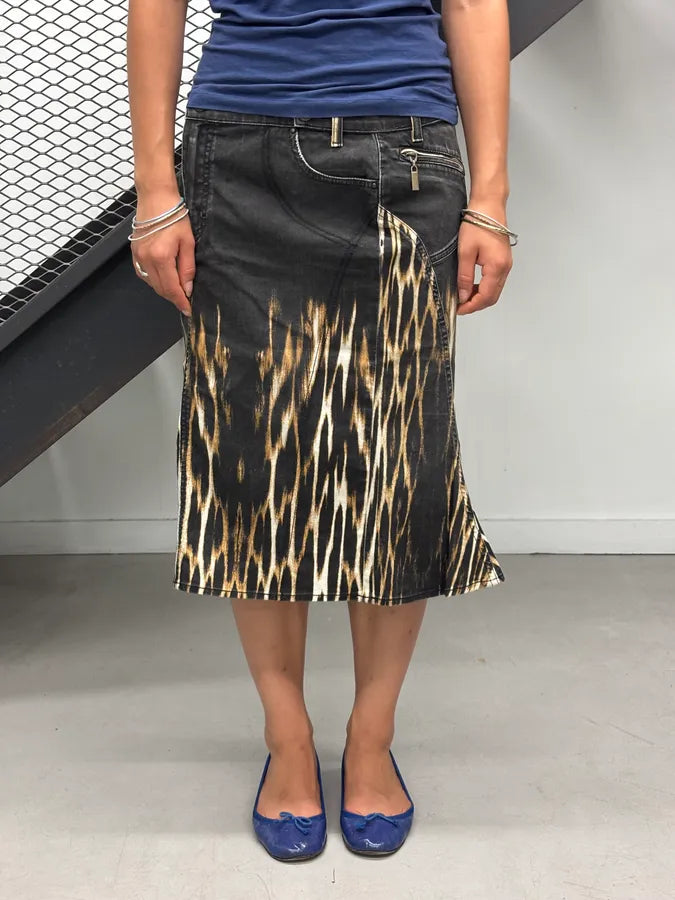 AW2004 Cavalli Black Fire Magma Skirt  TNvHklB 0