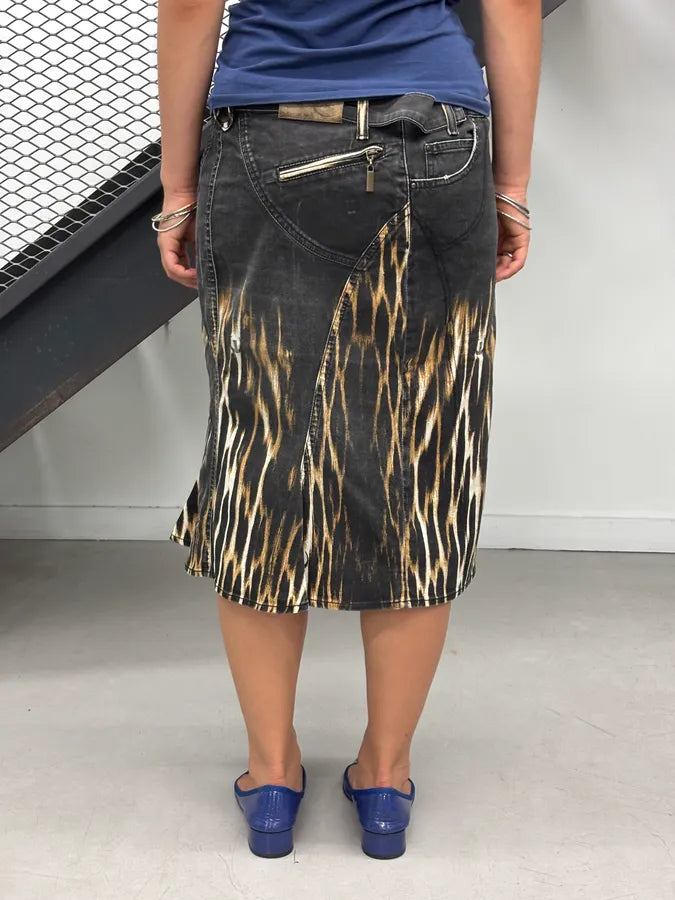 AW2004 Cavalli Black Fire Magma Skirt  TNvHklB 3