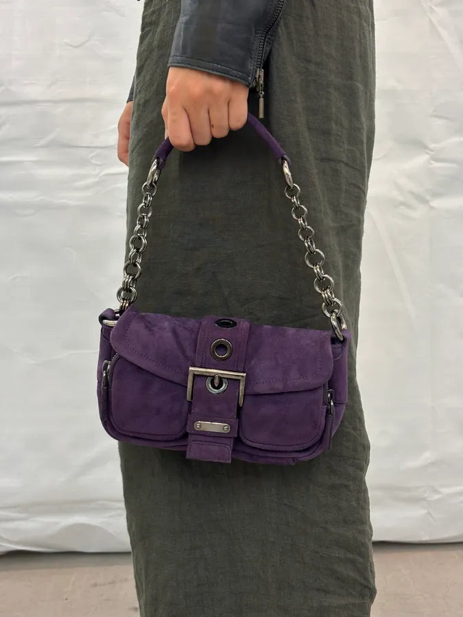 SS2004 Prada Violet Purple Multi-Pocket Handle Bag DvNKjGb 6