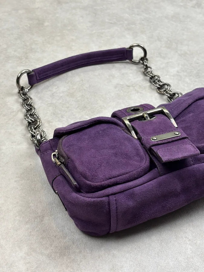 SS2004 Prada Violet Purple Multi-Pocket Handle Bag DvNKjGb 3