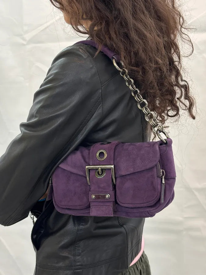 SS2004 Prada Violet Purple Multi-Pocket Handle Bag DvNKjGb 7