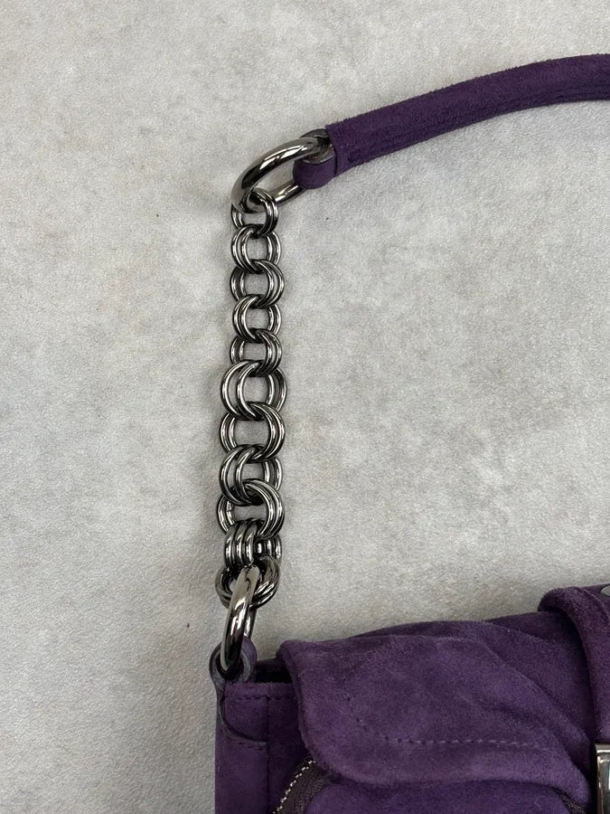 SS2004 Prada Violet Purple Multi-Pocket Handle Bag DvNKjGb 4