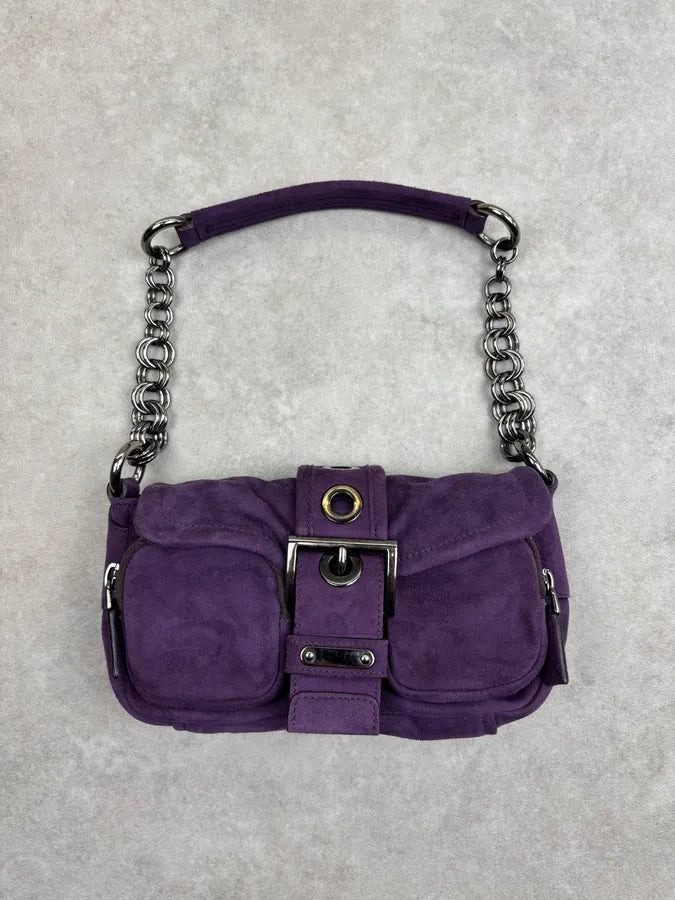 SS2004 Prada Violet Purple Multi-Pocket Handle Bag DvNKjGb 0