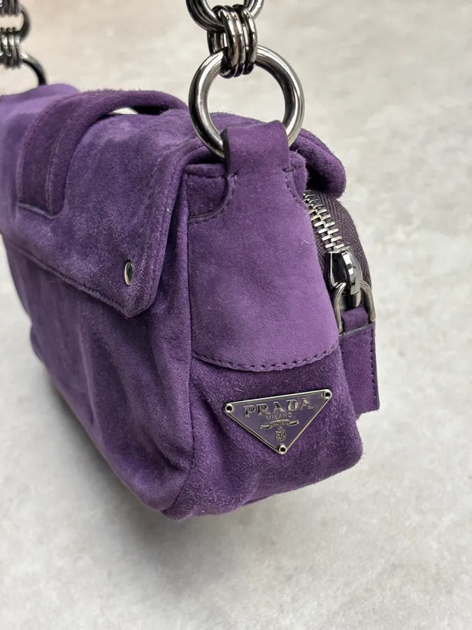 SS2004 Prada Violet Purple Multi-Pocket Handle Bag DvNKjGb 1