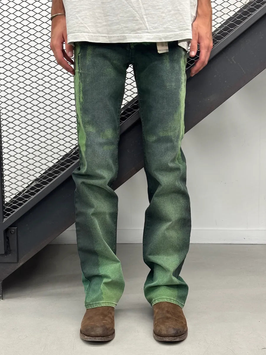 SS2004 Roberto Cavalli Green Denim Washed Jeans udfGKBj 1