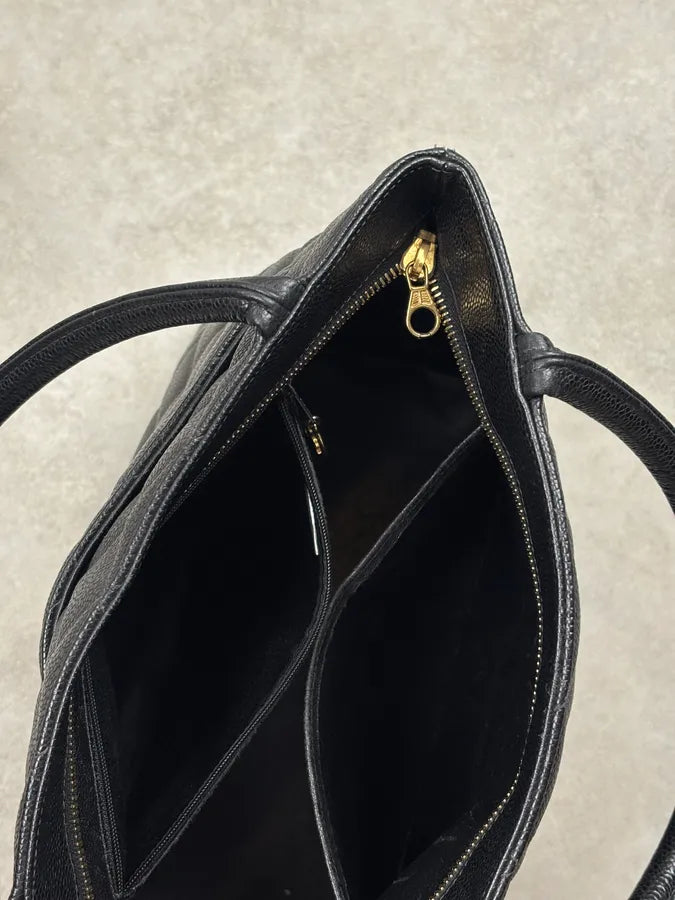 2005 Chanel Medaillon Black Leather Tote Bag  XbNuXto 20