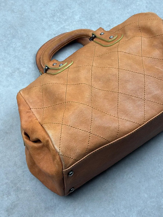 2005 Chanel Camel Leather Handle Bag rqDivUD 8