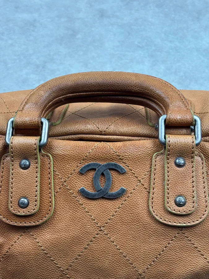 2005 Chanel Camel Leather Handle Bag rqDivUD 6
