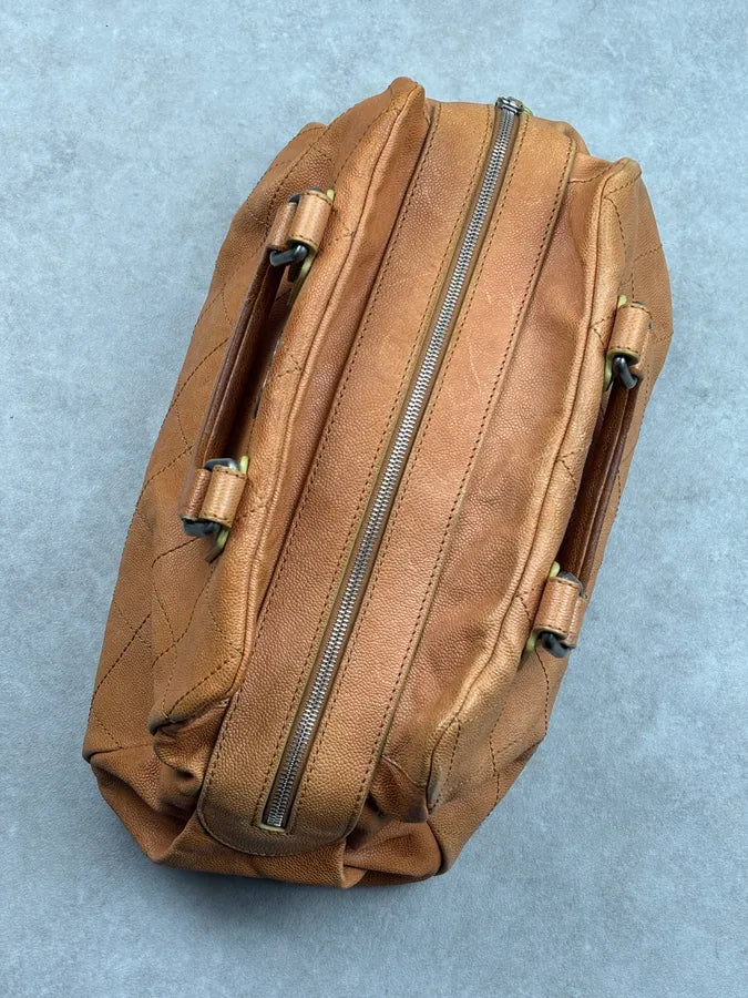 2005 Chanel Camel Leather Handle Bag rqDivUD 12