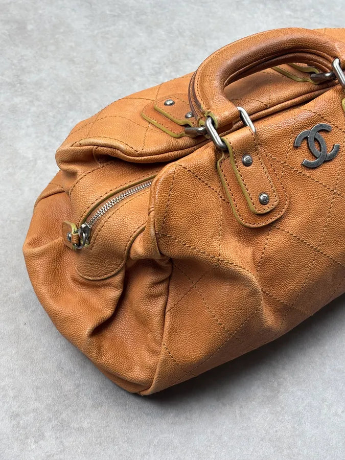 2005 Chanel Camel Leather Handle Bag rqDivUD 4