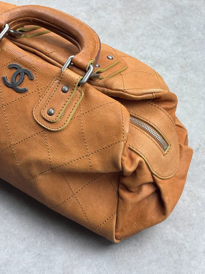 2005 Chanel Camel Leather Handle Bag rqDivUD 5
