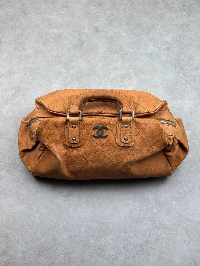 2005 Chanel Camel Leather Handle Bag rqDivUD 3