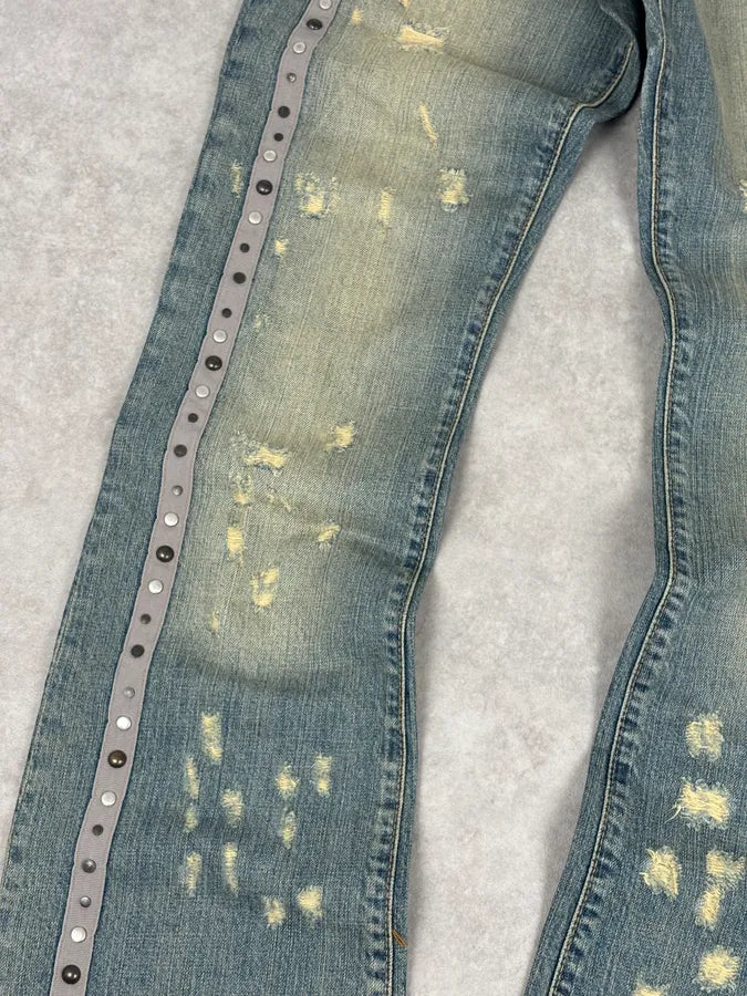 AW2005 Cavalli Archive Distressed Slim Bootcut Jeans  mAqqBIO 8