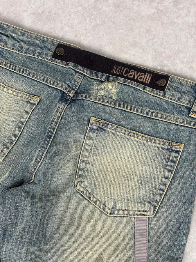 AW2005 Cavalli Archive Distressed Slim Bootcut Jeans  mAqqBIO 7