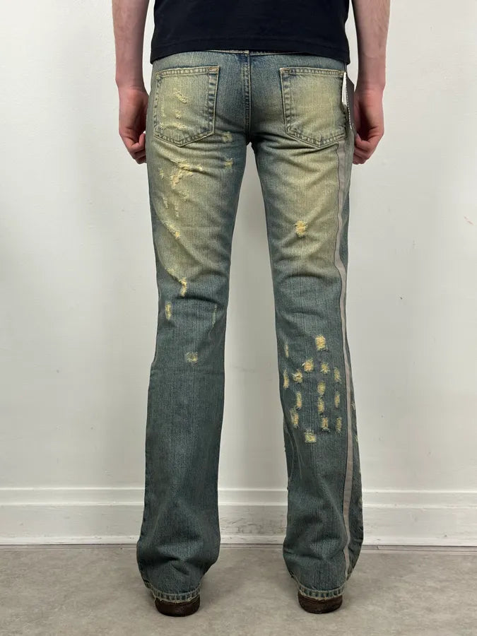 AW2005 Cavalli Archive Distressed Slim Bootcut Jeans  mAqqBIO 3