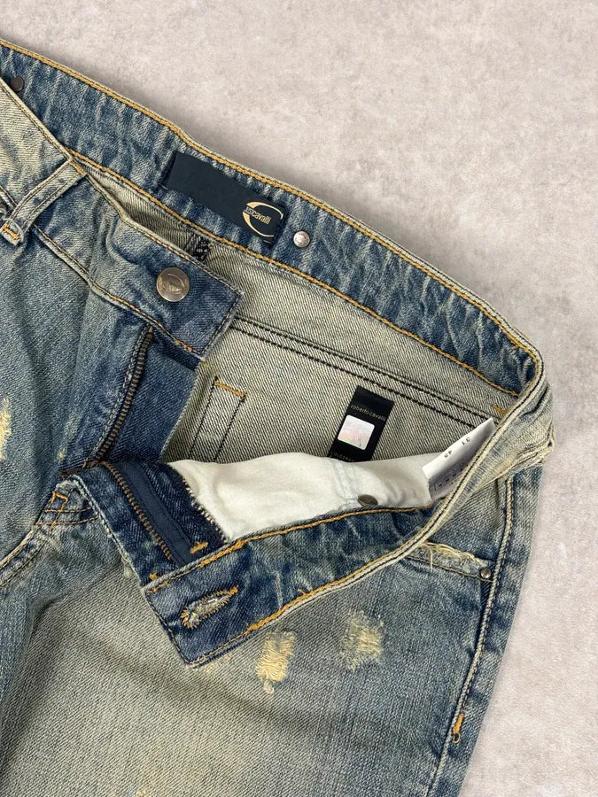 AW2005 Cavalli Archive Distressed Slim Bootcut Jeans  mAqqBIO 11