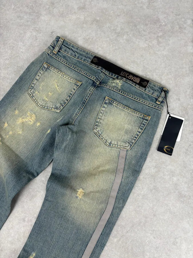 AW2005 Cavalli Archive Distressed Slim Bootcut Jeans  mAqqBIO 6