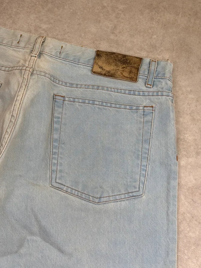 SS2005 Cavalli Light Blue Denim Straight Leg Jeans oSIjTPC 7