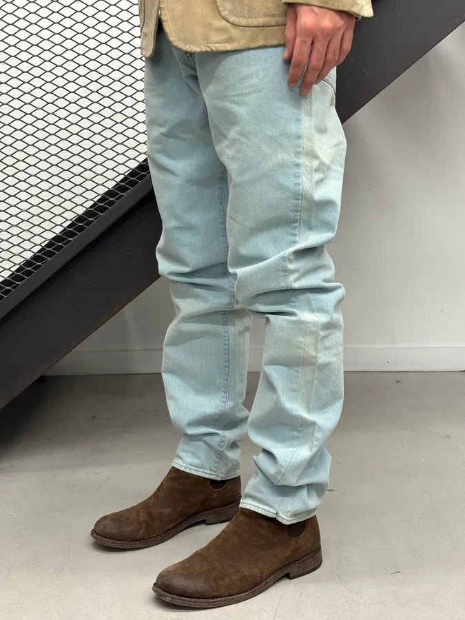 SS2005 Cavalli Light Blue Denim Straight Leg Jeans oSIjTPC 1
