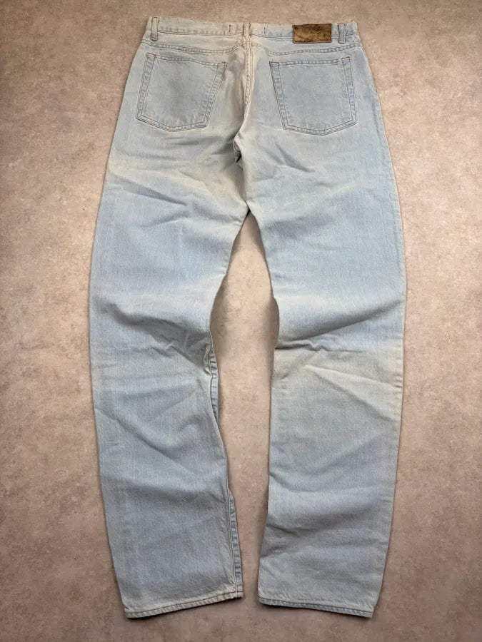 SS2005 Cavalli Light Blue Denim Straight Leg Jeans oSIjTPC 5