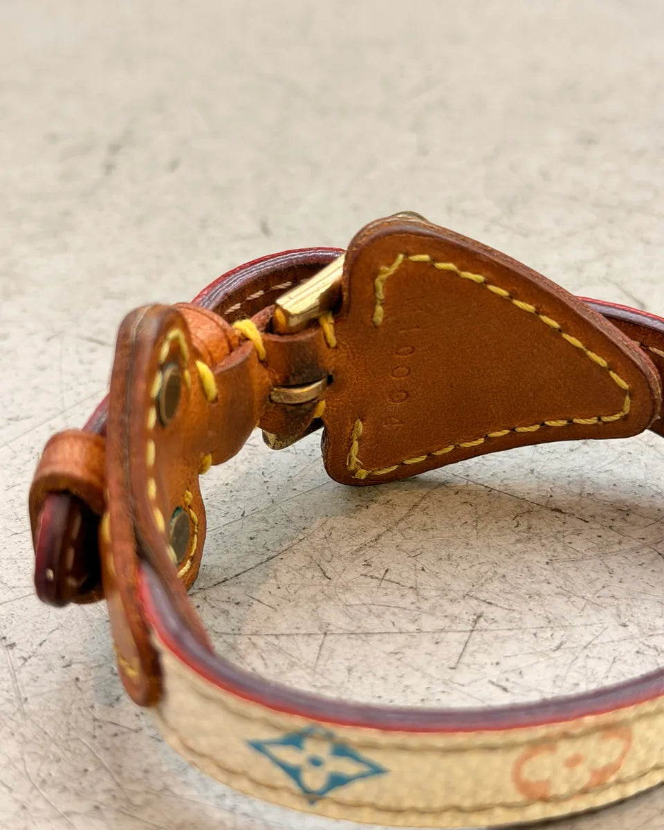 2005 Louis Vuitton White Leather Murakami Bracelet HDDolVu 7