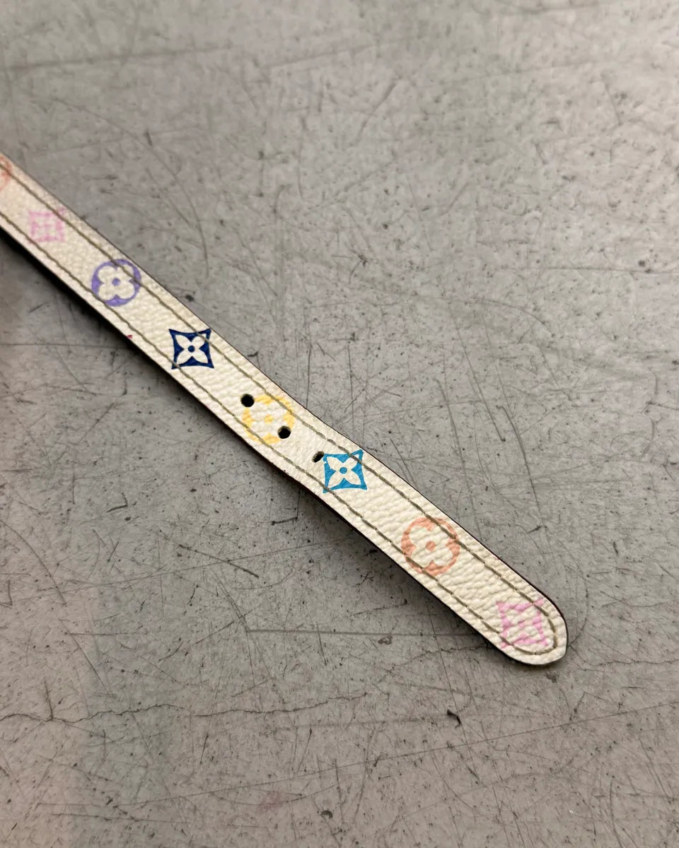 2005 Louis Vuitton White Leather Murakami Bracelet HDDolVu 9