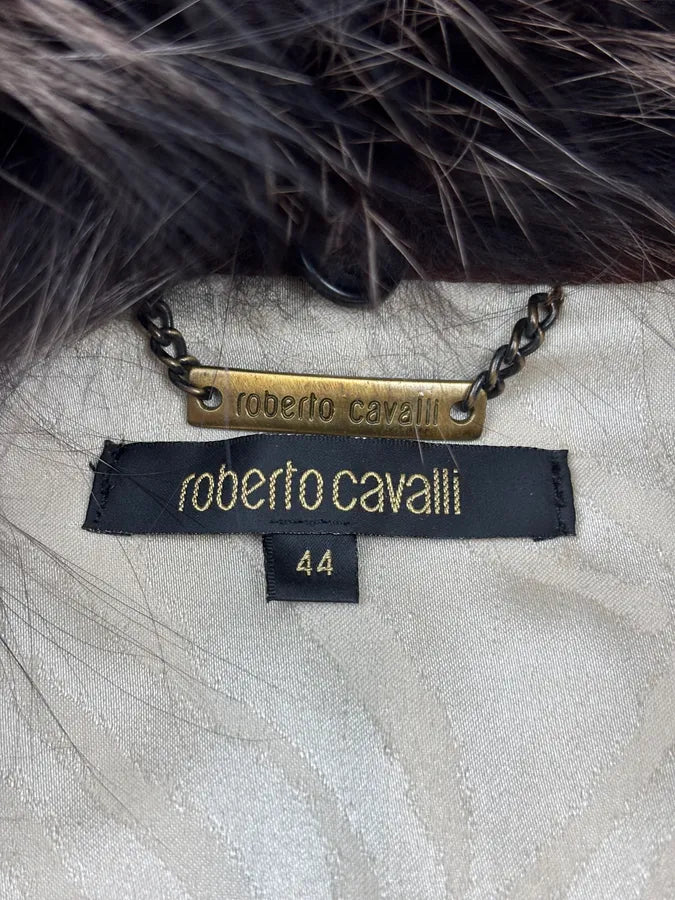 AW2005 Roberto Cavalli Brown Python Leather Premium Jacket fZBYQol 14