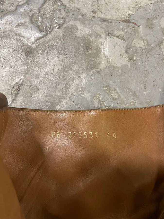 2005 Yves Saint Laurent Eroded Brown Johnny Leather Boots (44eu/us10) dmRvUke 9