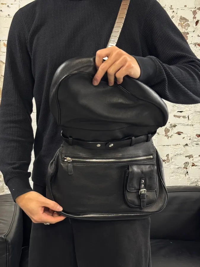 2006 Christian Dior Metal Gaucho Black Leather Shoulder Bag iwdntOr 12