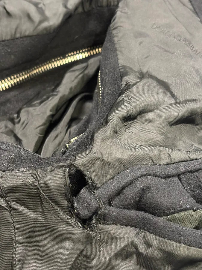 AW2003 Dolce & Gabbana Black Nylon Detachable Sleeve Bomber Jacket KNjXaRK 13