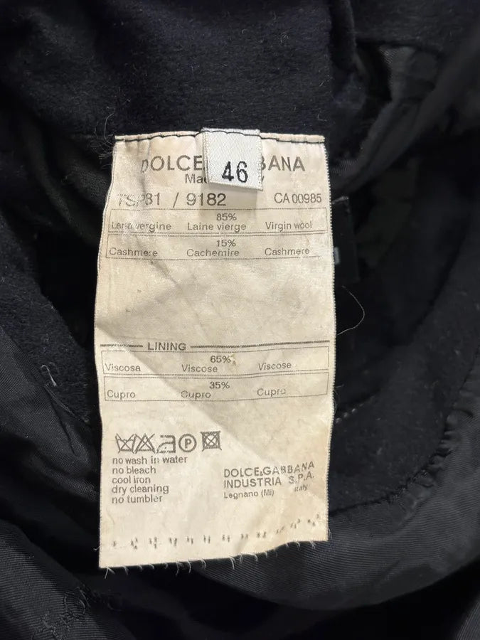 AW2003 Dolce & Gabbana Black Nylon Detachable Sleeve Bomber Jacket KNjXaRK 9