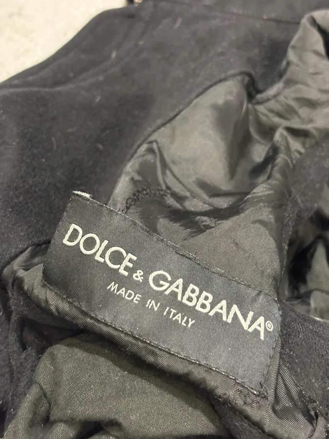 AW2003 Dolce & Gabbana Black Nylon Detachable Sleeve Bomber Jacket KNjXaRK 12
